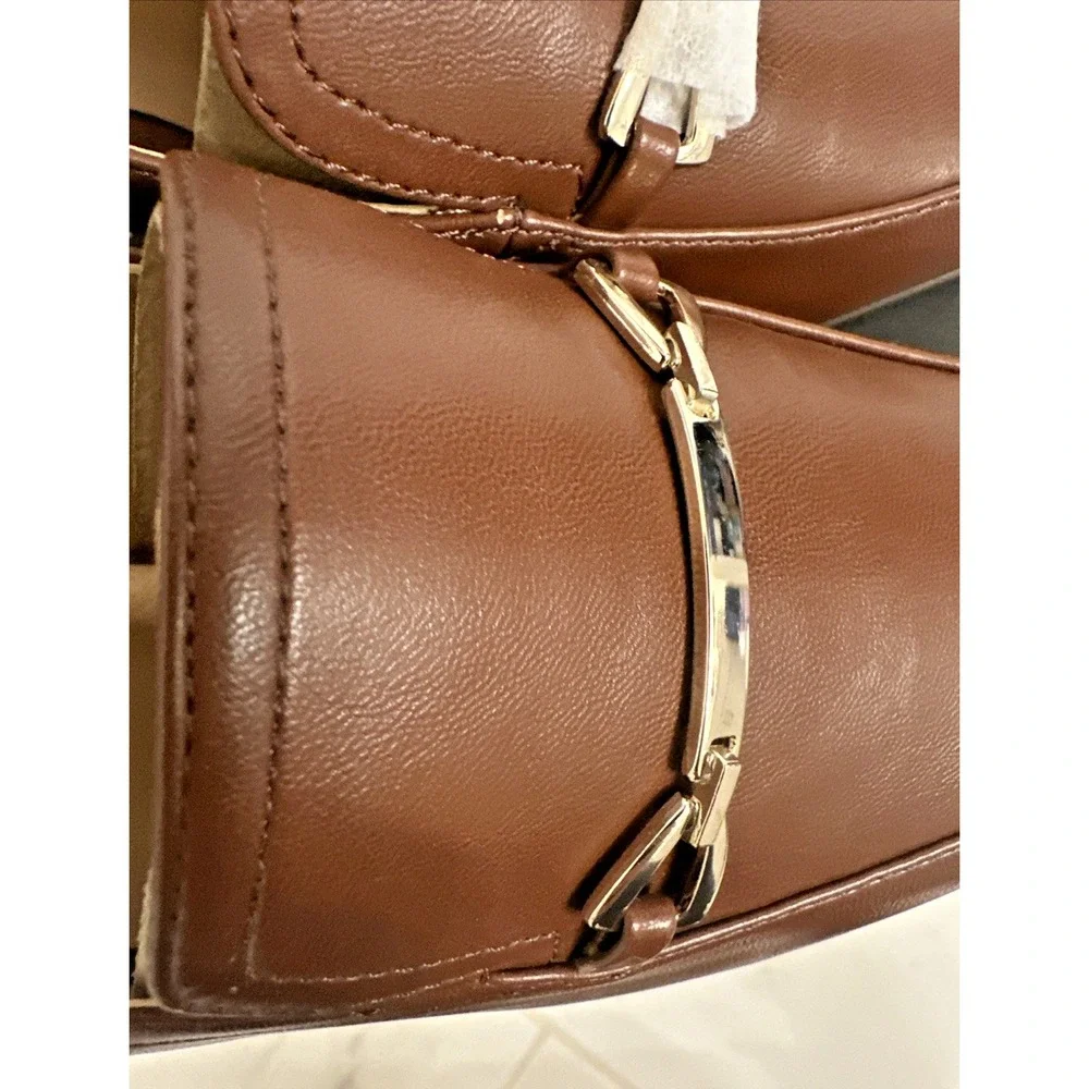 Naturalizer Women Size 9.5M Wynrie-Bit Block Heel Bit Loafer Cappuccino Brown‎